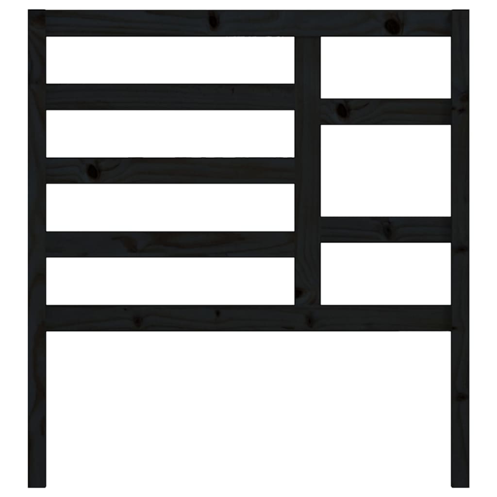 Tête de lit Noir 106x4x104 cm Bois massif de pin - XIOS
