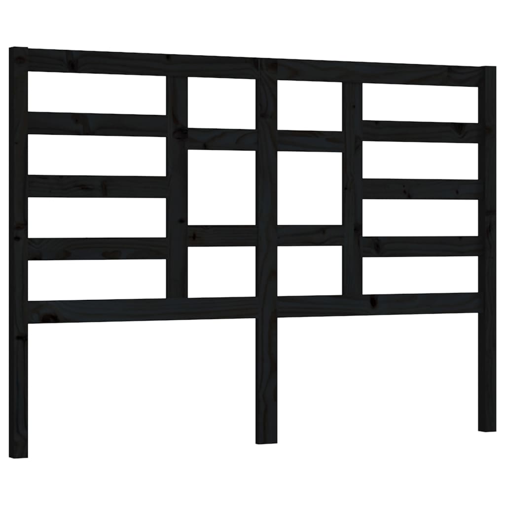 Tête de lit Noir 146x4x104 cm Bois massif de pin - XIOS