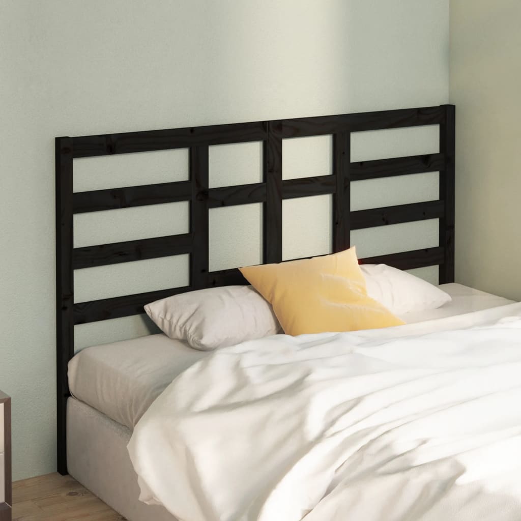 Tête de lit Noir 166x4x104 cm Bois massif de pin - XIOS