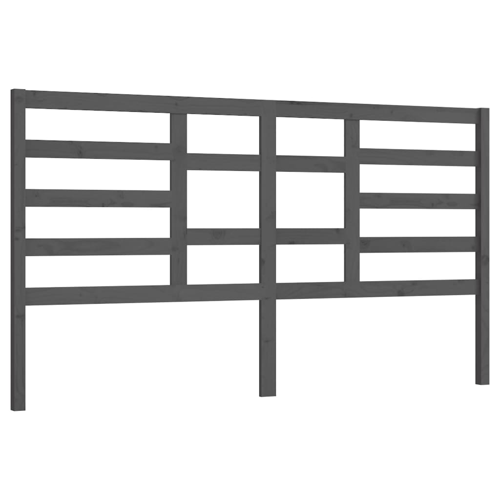 Tête de lit Gris 186x4x104 cm Bois massif de pin - XIOS