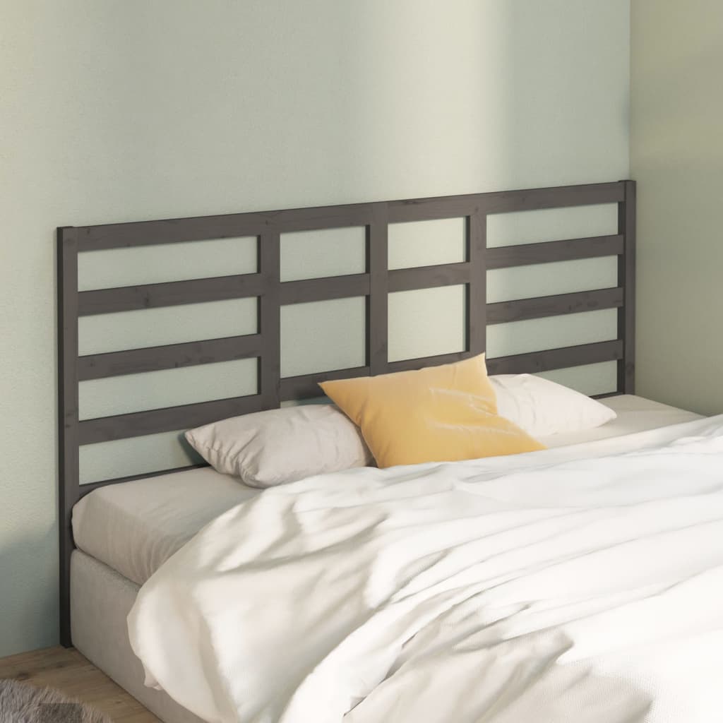 Tête de lit Gris 186x4x104 cm Bois massif de pin - XIOS