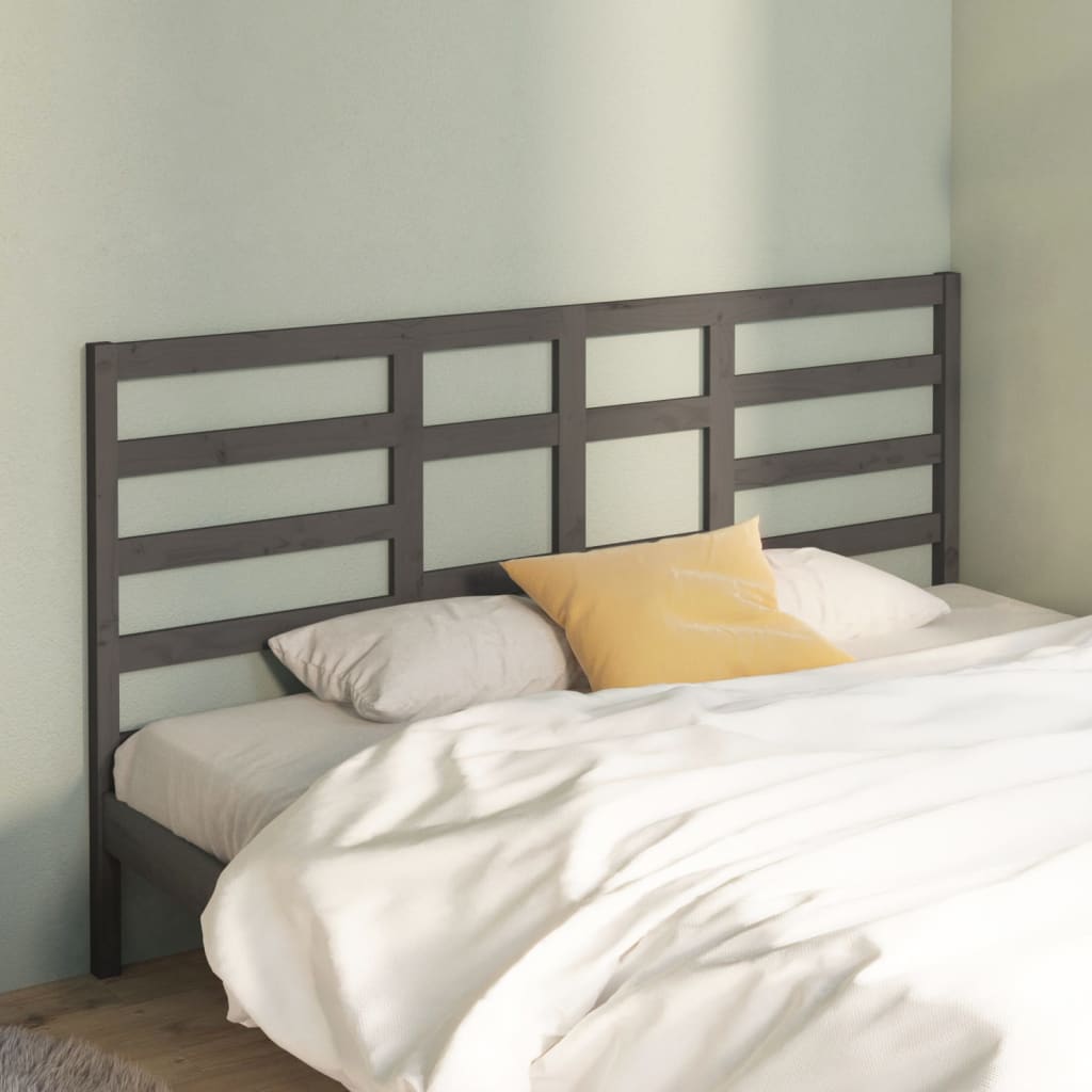 Tête de lit Gris 186x4x104 cm Bois massif de pin - XIOS