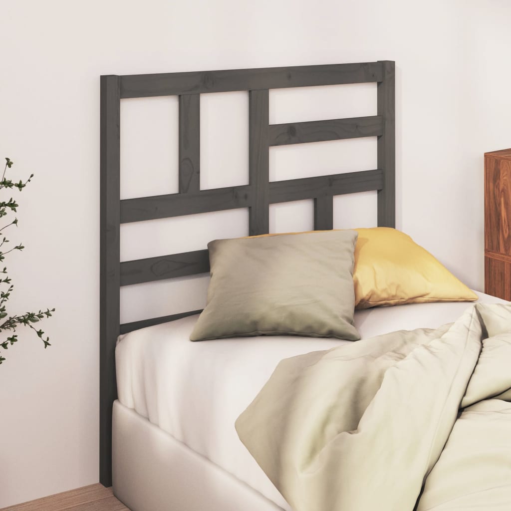 Tête de lit Gris 96x4x104 cm Bois massif de pin - XIOS