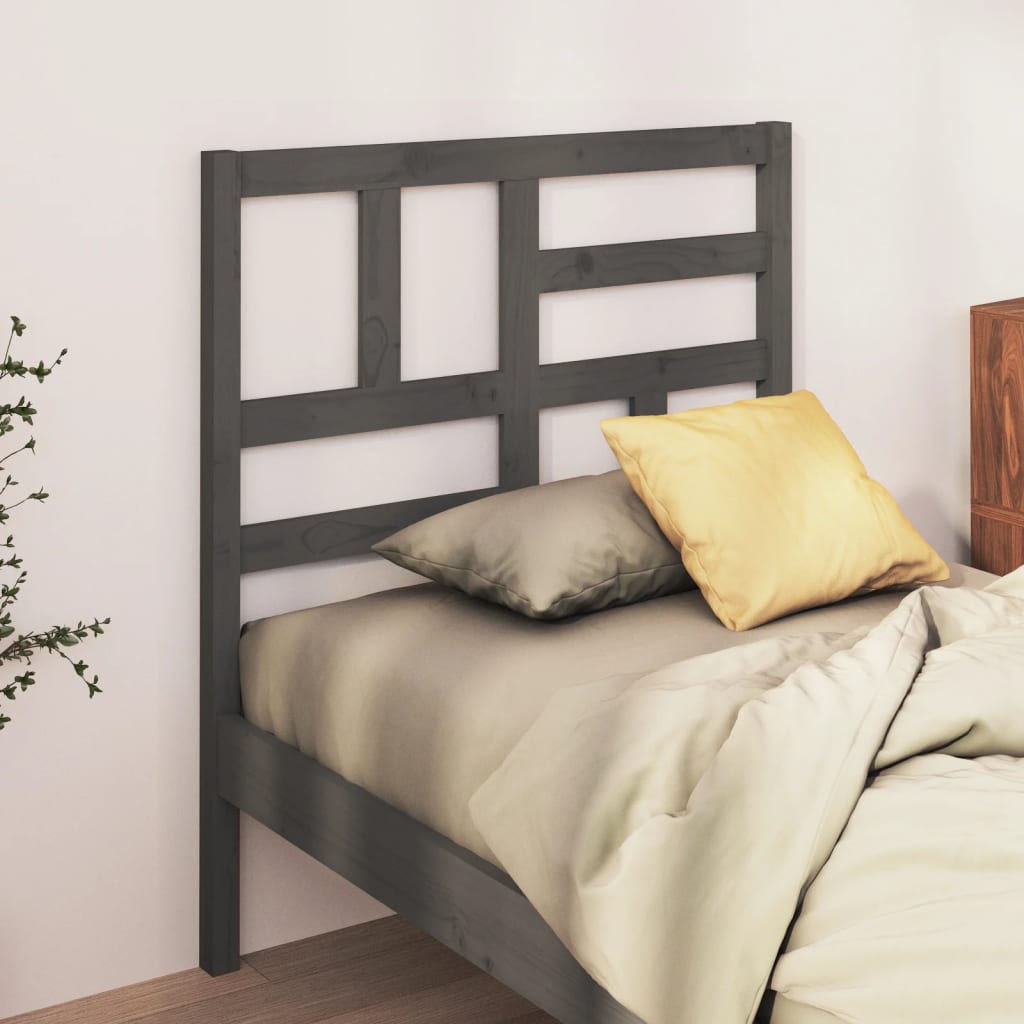Tête de lit Gris 96x4x104 cm Bois massif de pin - XIOS