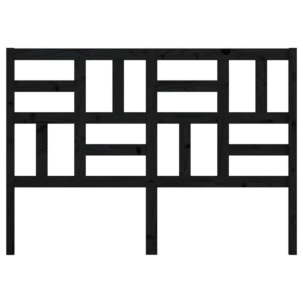 Tête de lit Noir 126x4x104 cm Bois massif de pin - XIOS