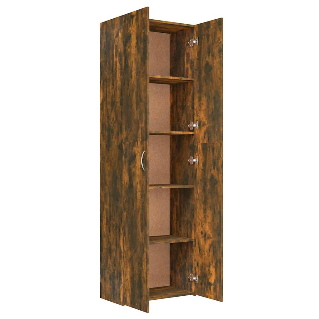 Armoire de bureau Chêne fumé 60x32x190 cm Bois d'ingénierie - XIOS