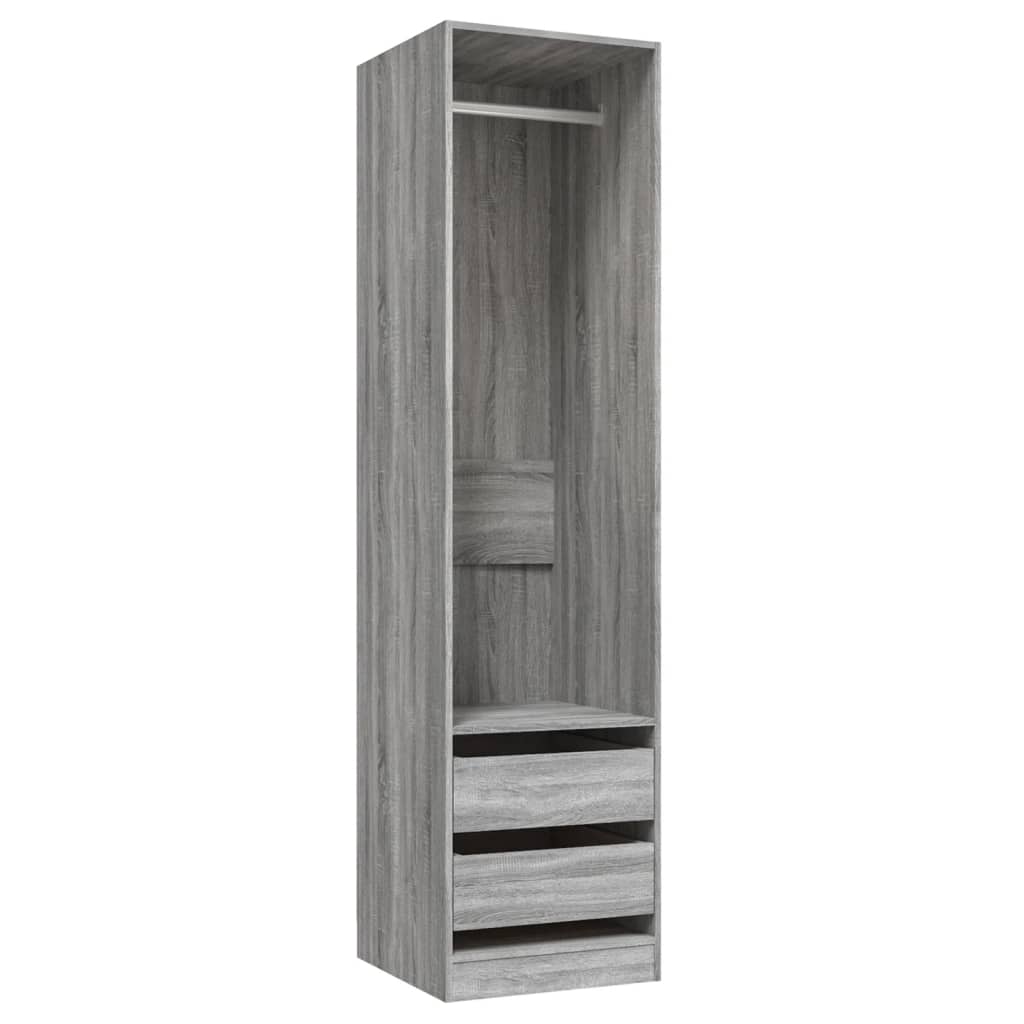Armoire avec tiroirs Sonoma gris 50x50x200 cm Bois d'ingénierie - XIOS