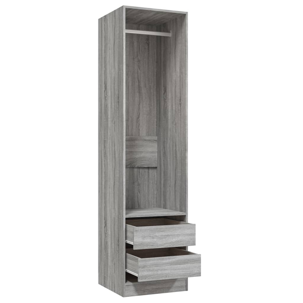 Armoire avec tiroirs Sonoma gris 50x50x200 cm Bois d'ingénierie - XIOS