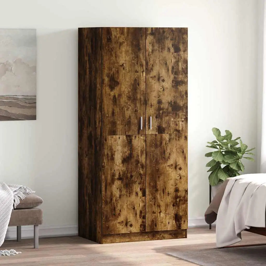 Garde-robe Chêne fumé 80x52x180 cm Bois d’ingénierie - XIOS