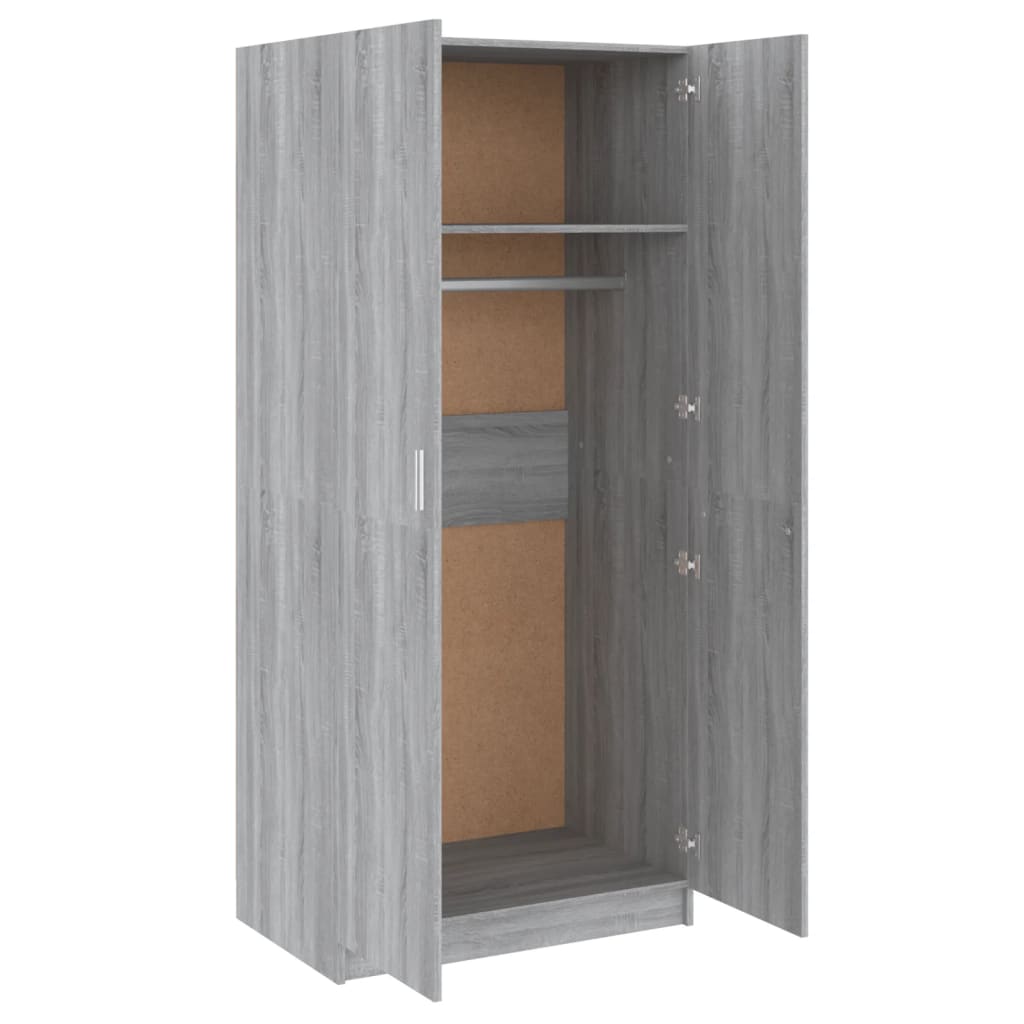 Garde-robe Sonoma gris 80x52x180 cm Bois d'ingénierie - XIOS