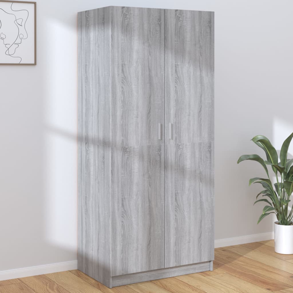 Garde-robe Sonoma gris 80x52x180 cm Bois d'ingénierie - XIOS