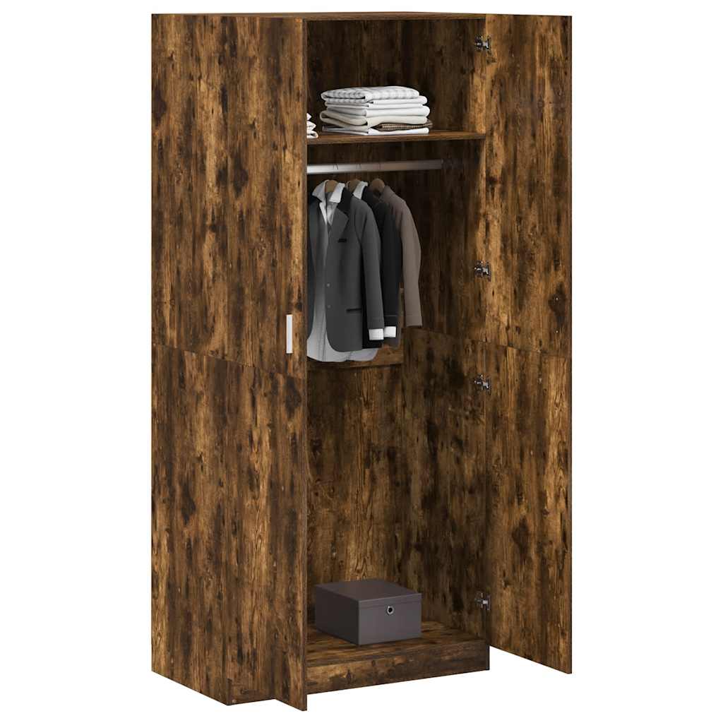 Garde-robe Chêne fumé 90x52x200 cm Bois d'ingénierie - XIOS