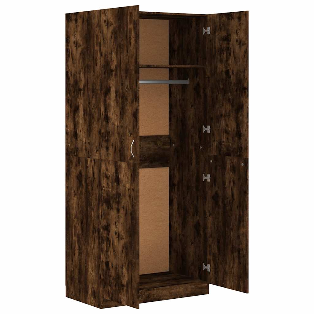 Garde-robe Chêne fumé 90x52x200 cm Bois d'ingénierie - XIOS