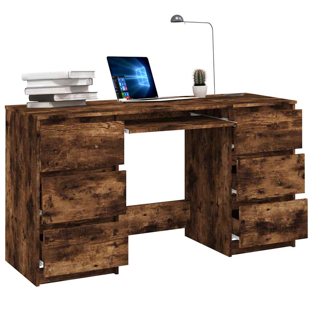 Bureau Chêne fumé 140x50x77 cm Bois d'ingénierie - XIOS