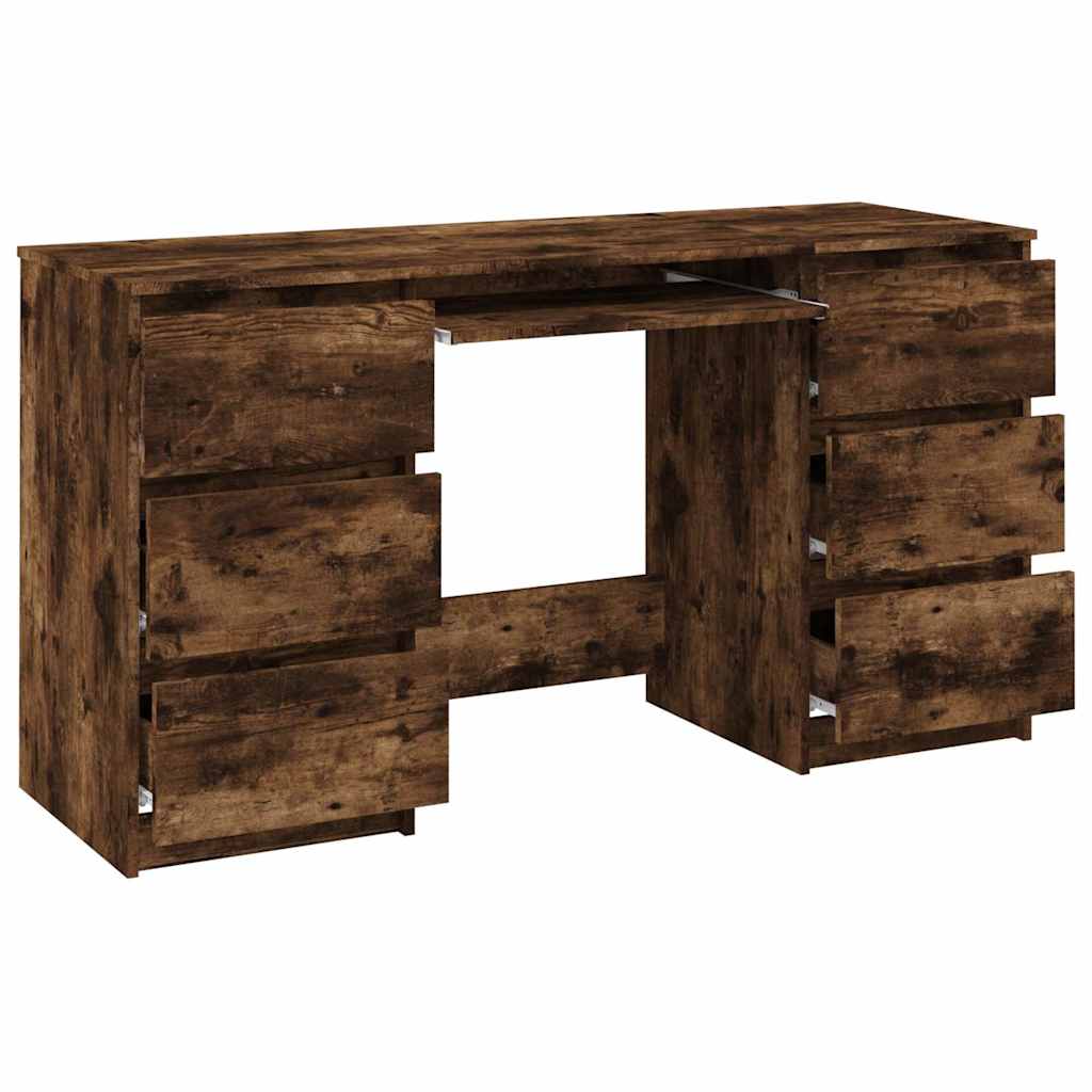 Bureau Chêne fumé 140x50x77 cm Bois d'ingénierie - XIOS