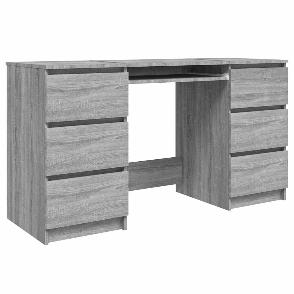 Bureau Sonoma gris 140x50x77 cm Bois d'ingénierie - XIOS
