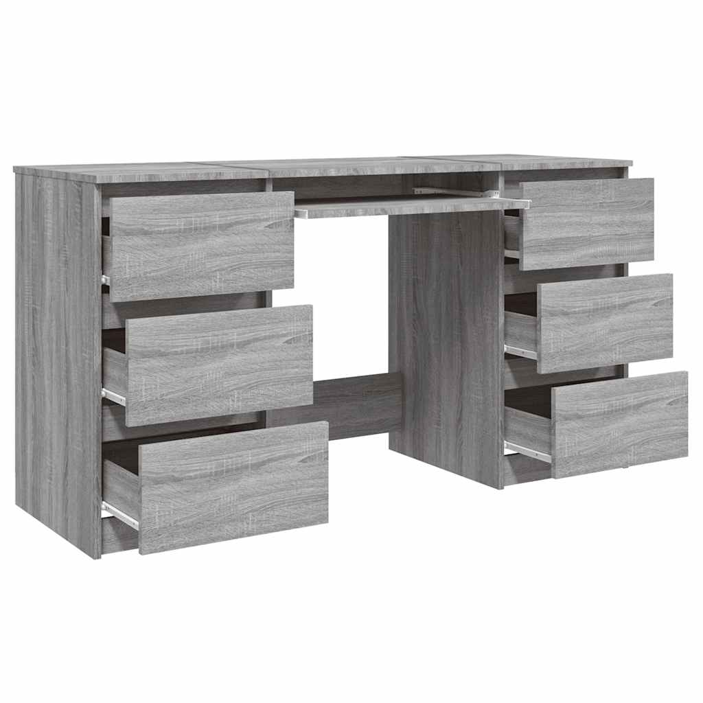 Bureau Sonoma gris 140x50x77 cm Bois d'ingénierie - XIOS