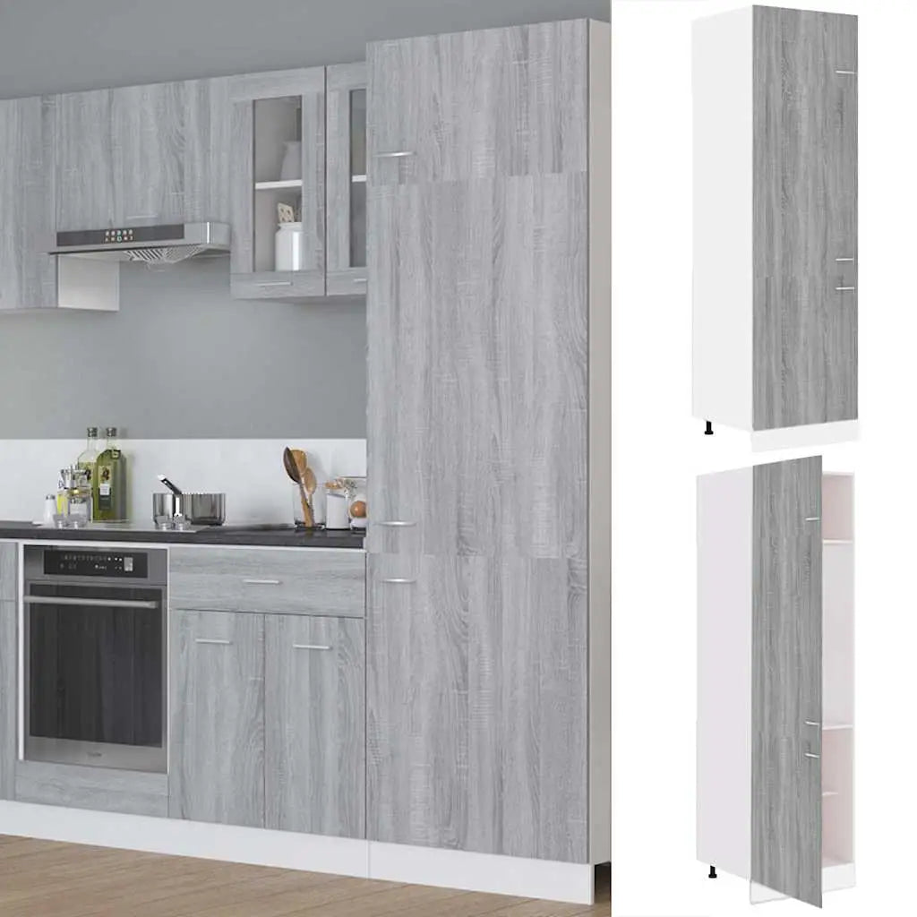 Armoire réfrigérée ’Lyon’ Gris Sonoma 60 x 57 x 207 cm Bois d’ingénierie - XIOS