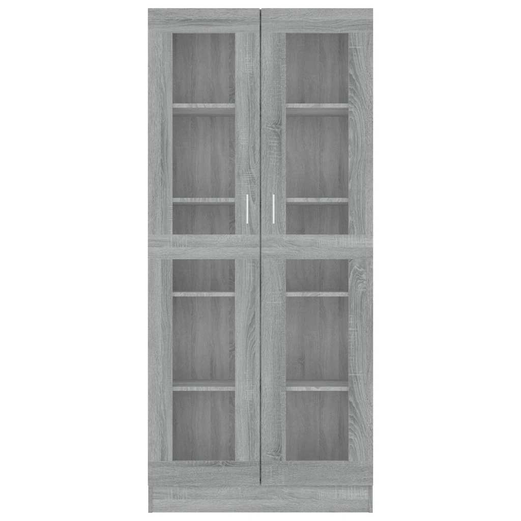 Armoire à vitrine Sonoma gris 82,5x30,5x185cm Bois ingénierie - XIOS