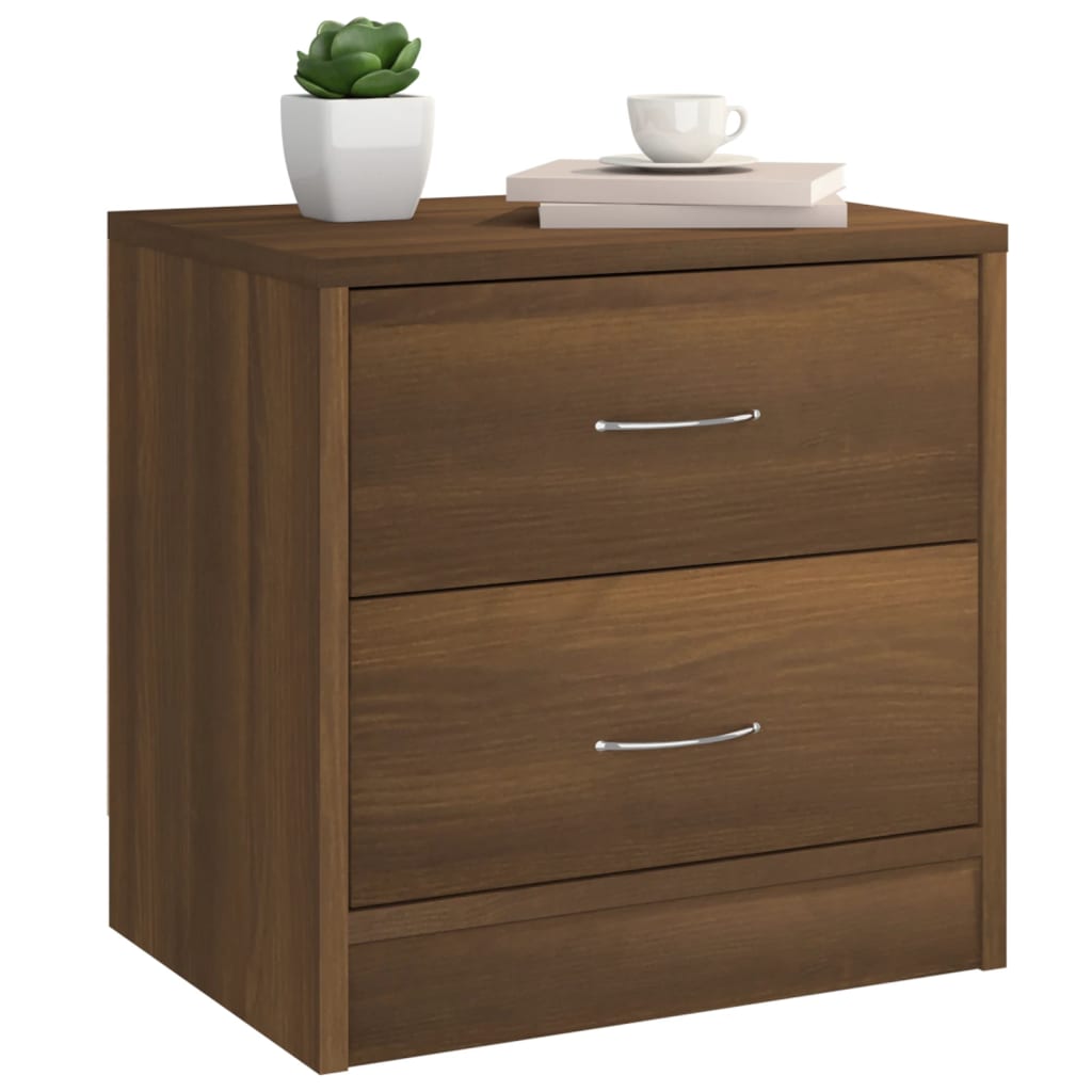 Table de chevet chêne marron 40x30x40 cm bois d'ingénierie - XIOS