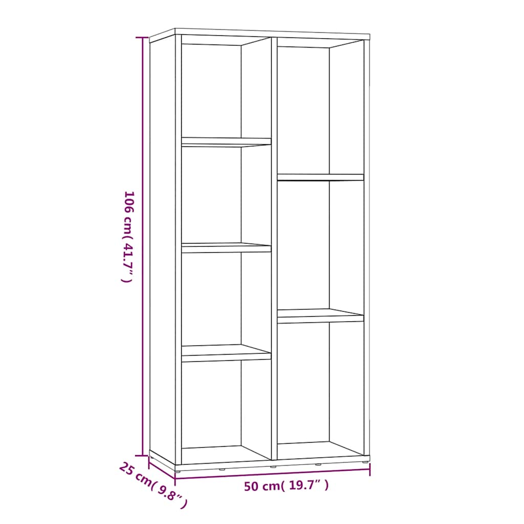 Armoire à livres Sonoma gris 50x25x106 cm - XIOS