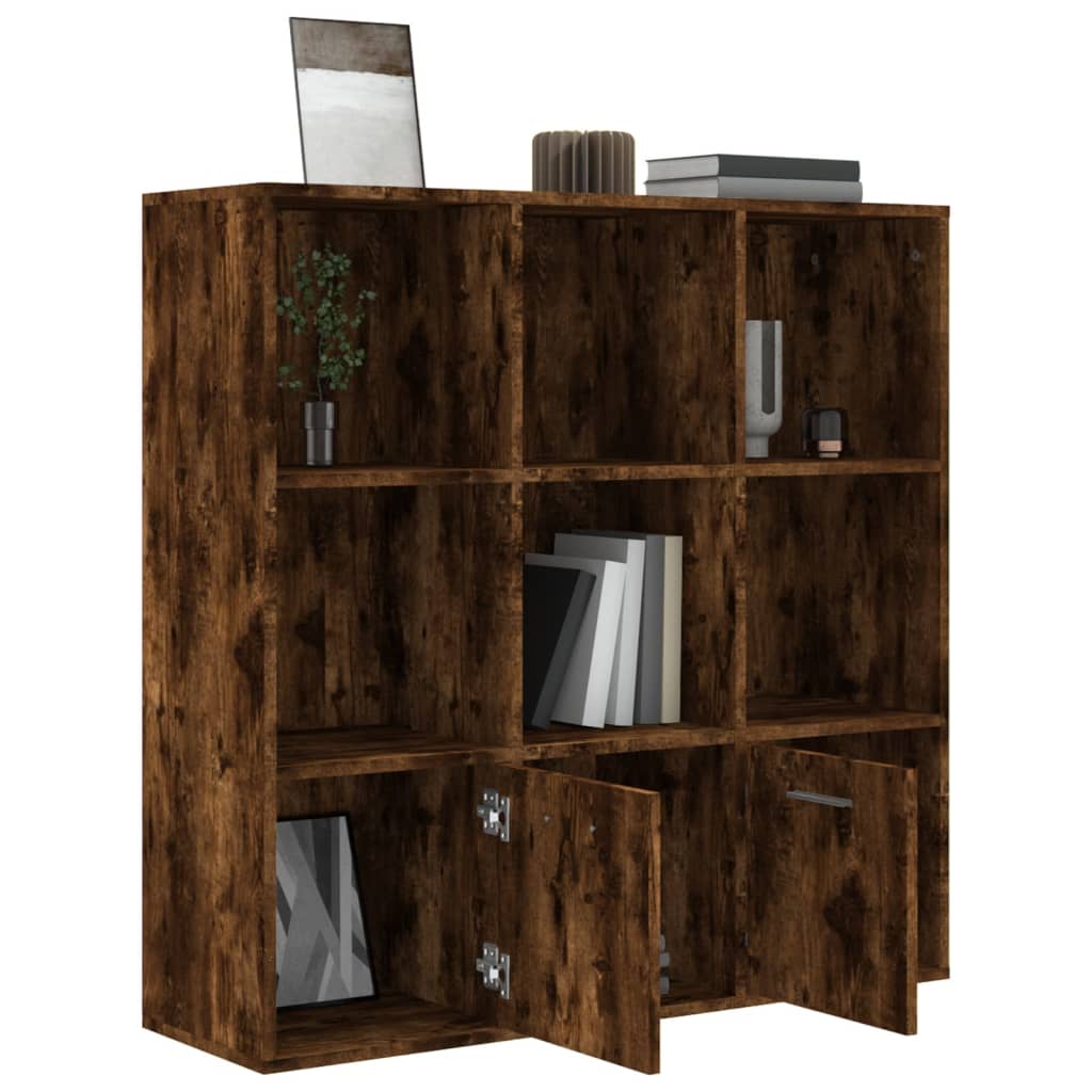 Armoire à livres Chêne fumé 98x30x98 cm - XIOS