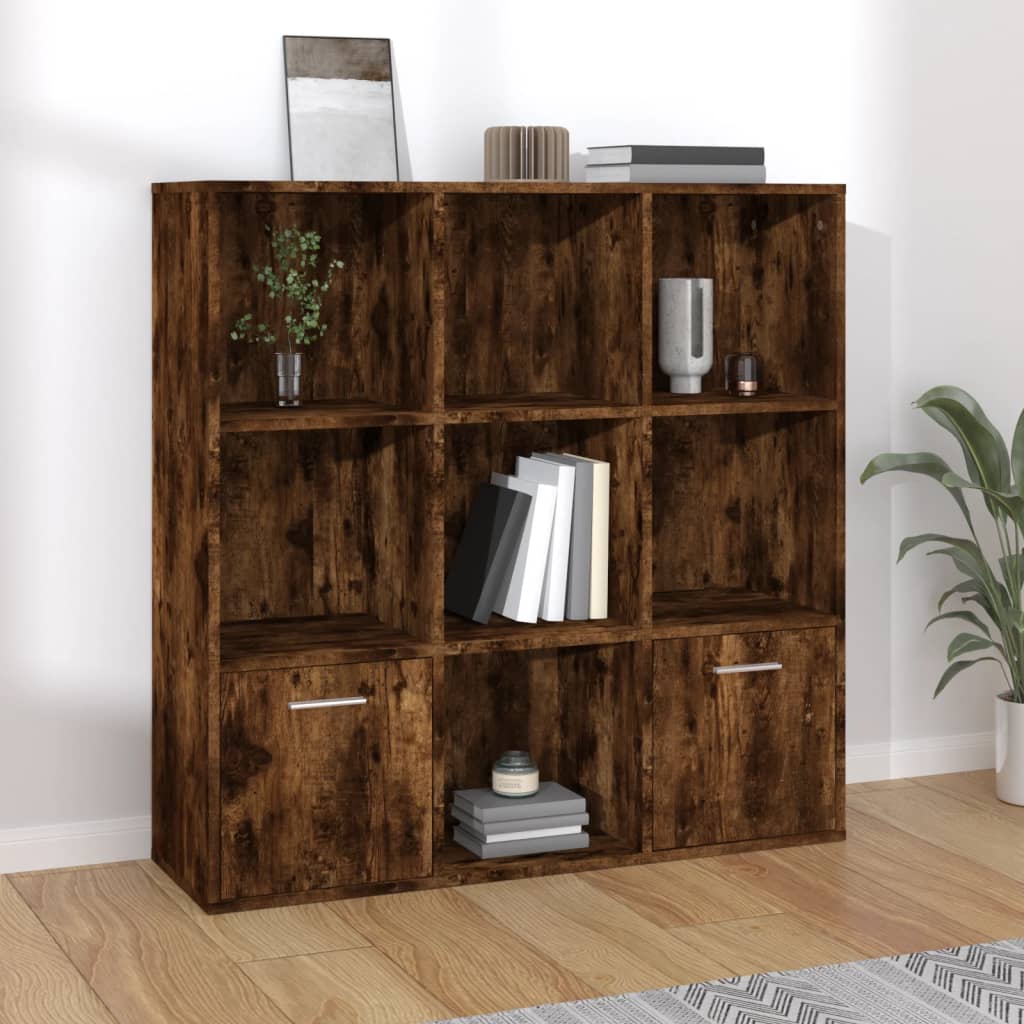 Armoire à livres Chêne fumé 98x30x98 cm - XIOS