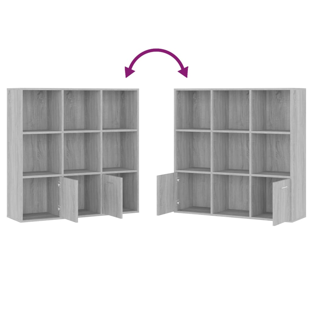 Armoire à livres Sonoma gris 98x30x98 cm - XIOS