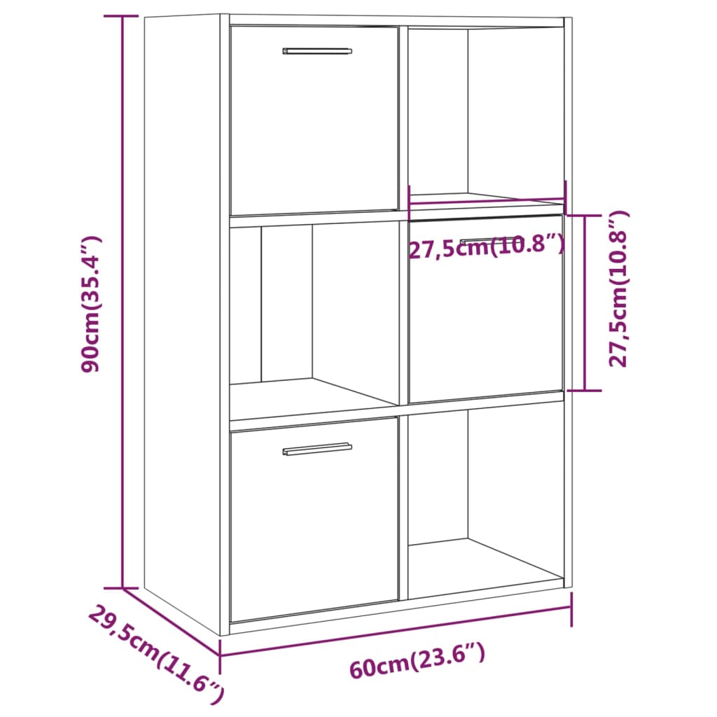 Armoire de rangement Chêne fumé 60x29,5x90 cm - XIOS