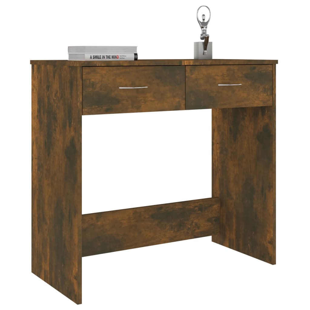 Bureau Chêne fumé 80x40x75 cm Bois d'ingénierie - XIOS