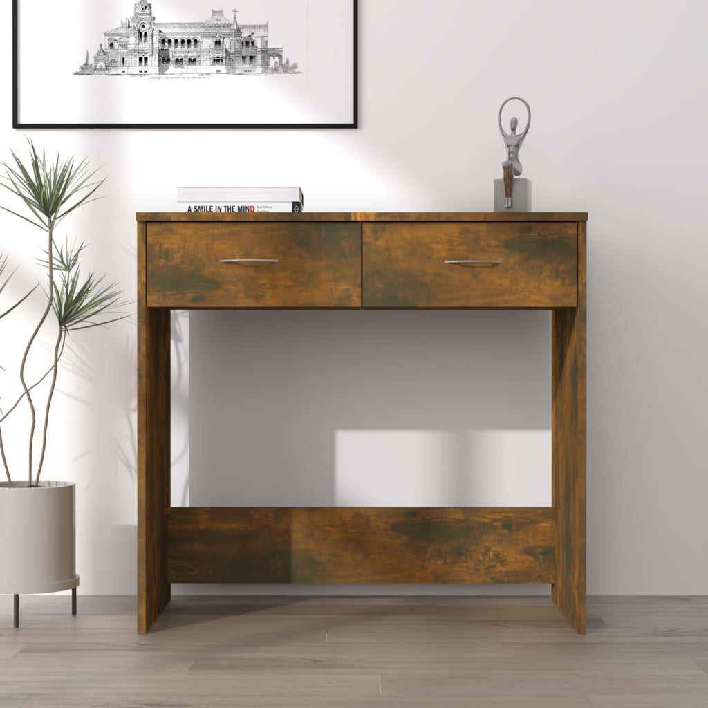 Bureau Chêne fumé 80x40x75 cm Bois d'ingénierie - XIOS
