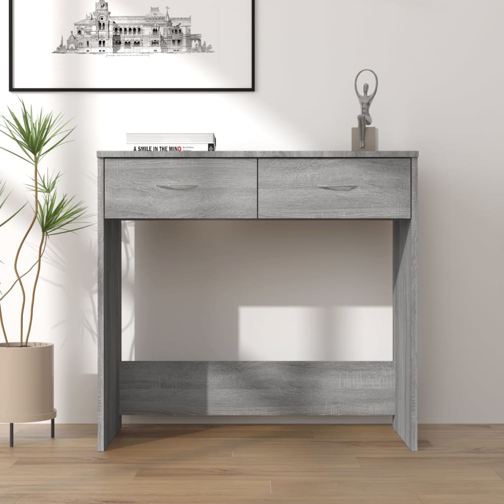 Bureau sonoma gris 80x40x75 cm bois d'ingénierie - XIOS