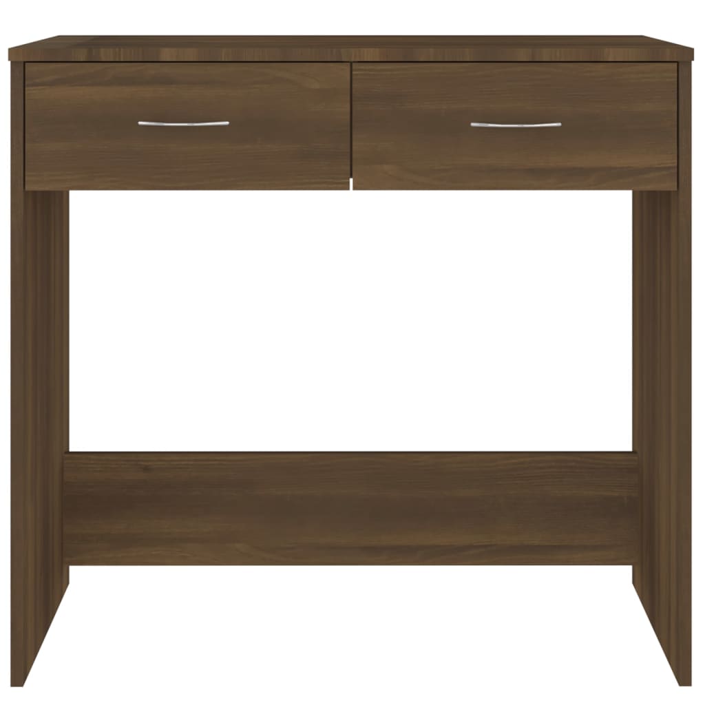 Bureau chêne marron 80x40x75 cm bois d'ingénierie