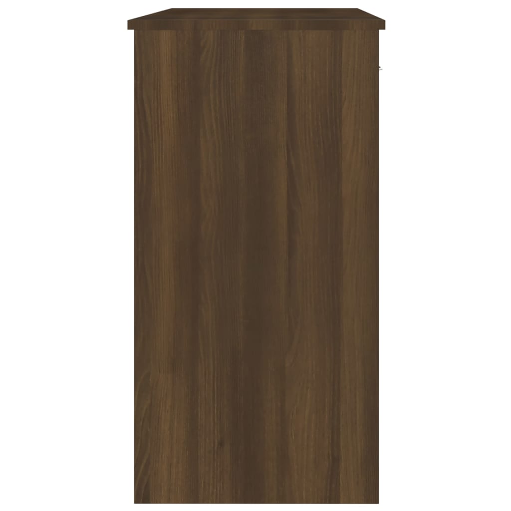 Bureau chêne marron 80x40x75 cm bois d'ingénierie