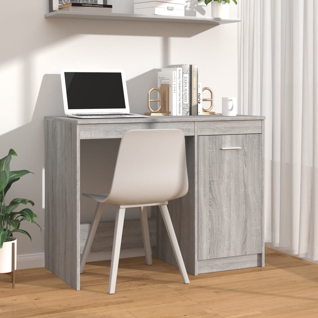 Bureau Sonoma gris 100x50x76 cm Bois d'ingénierie - XIOS