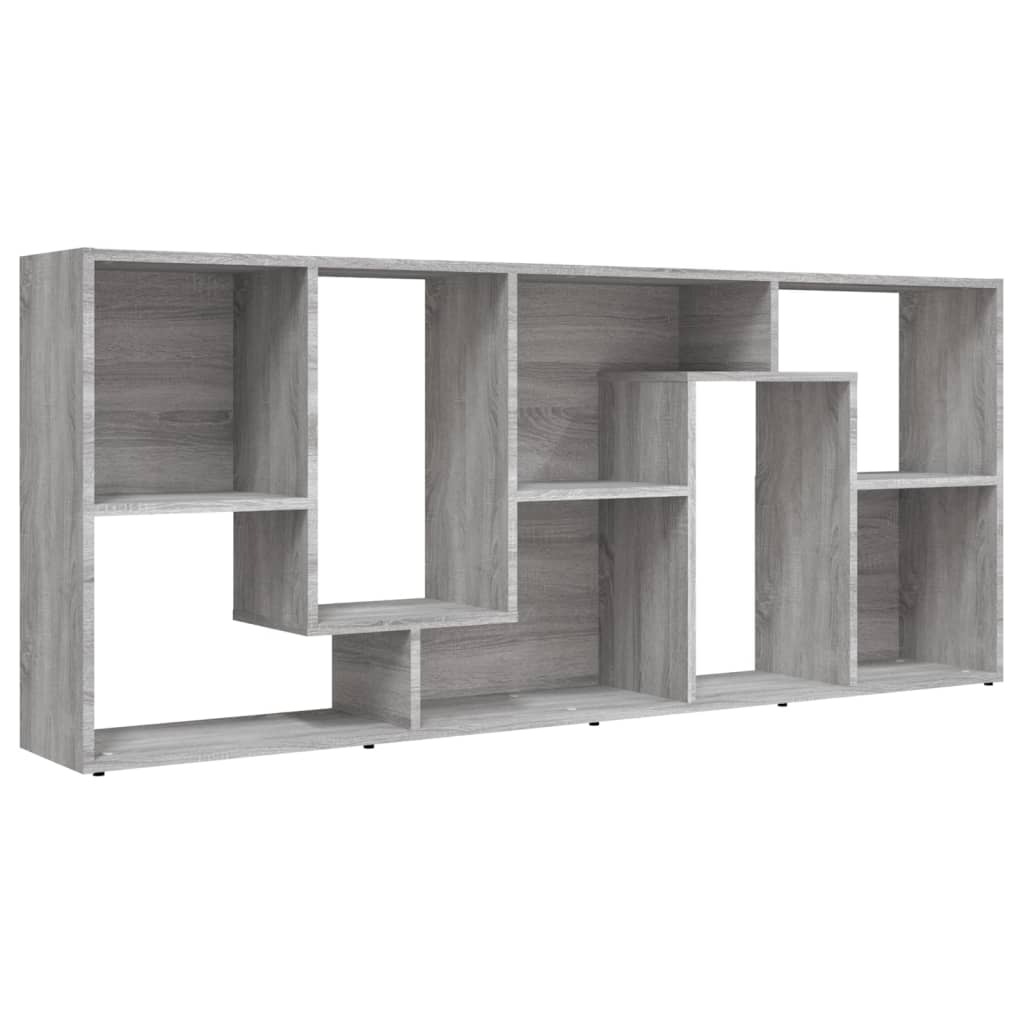 Bibliothèque Sonoma gris 67x24x161 cm Bois d'ingénierie - XIOS