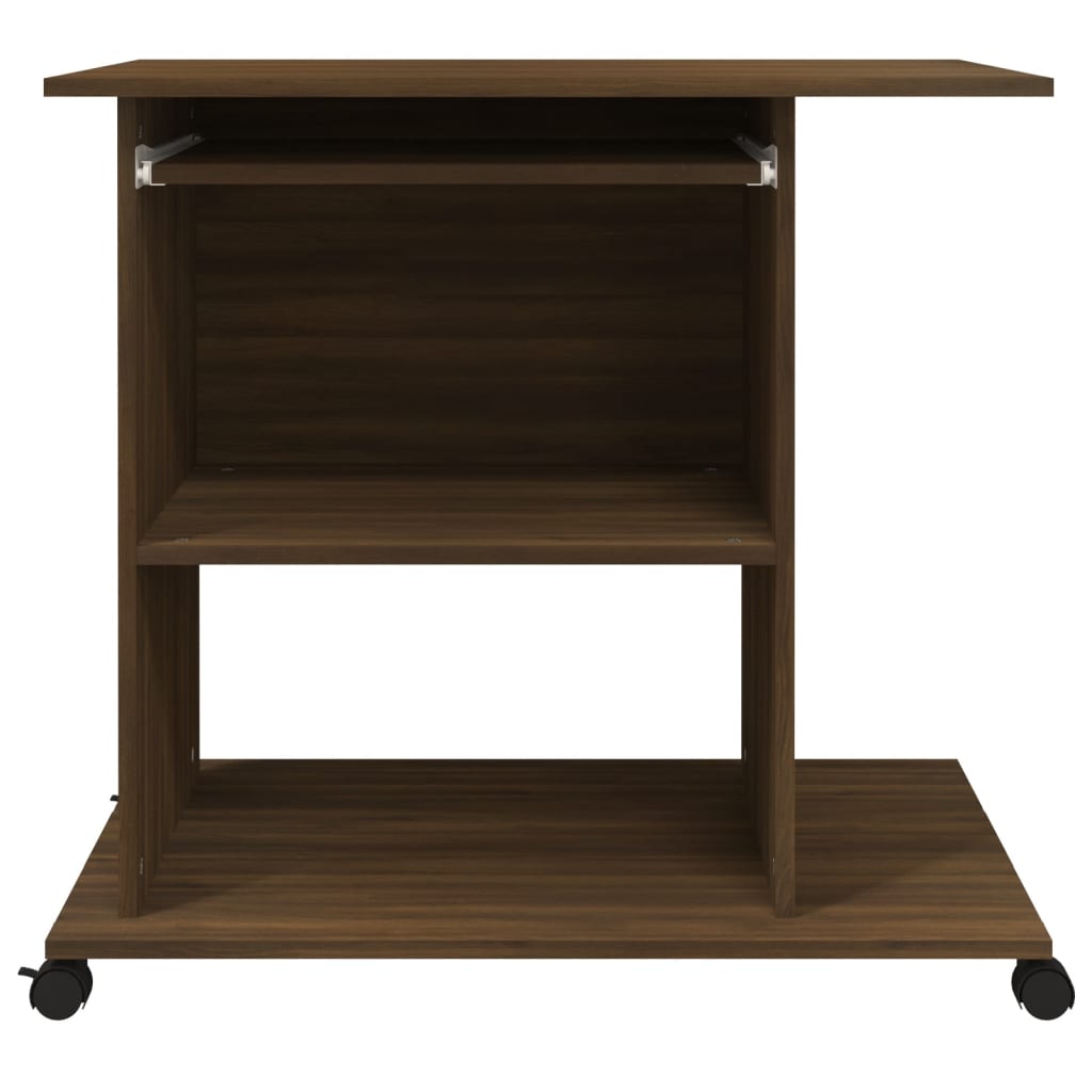 Bureau d'ordinateur Chêne marron 80x50x75 cm Bois d'ingénierie - XIOS
