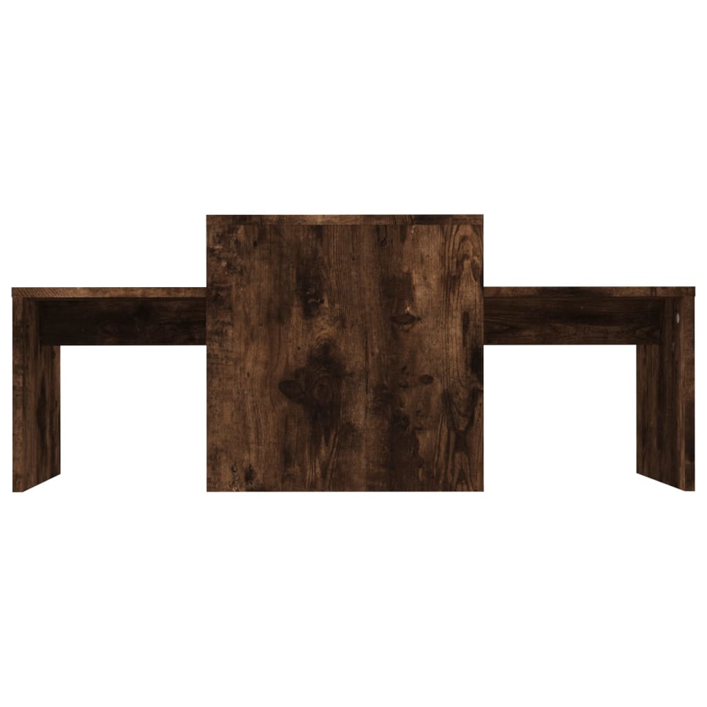 Ensemble table basse Chêne fumé 100x48x40 cm Bois d'ingénierie - XIOS