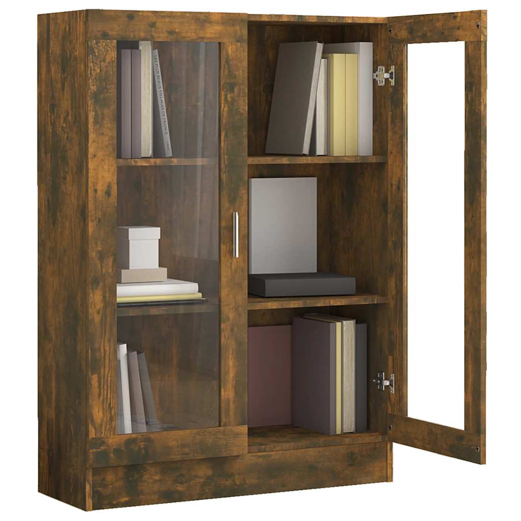 Armoire à vitrine Chêne fumé 82,5x30,5x115 cm Bois d'ingénierie - XIOS