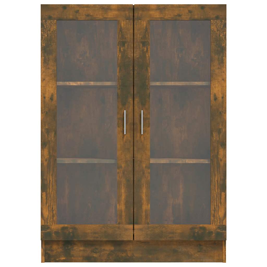 Armoire à vitrine Chêne fumé 82,5x30,5x115 cm Bois d'ingénierie - XIOS