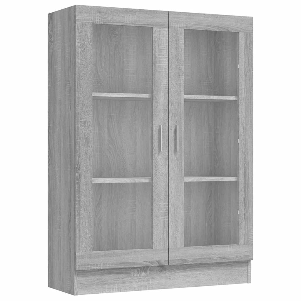 Armoire à vitrine Sonoma gris 82,5x30,5x115cm Bois d'ingénierie