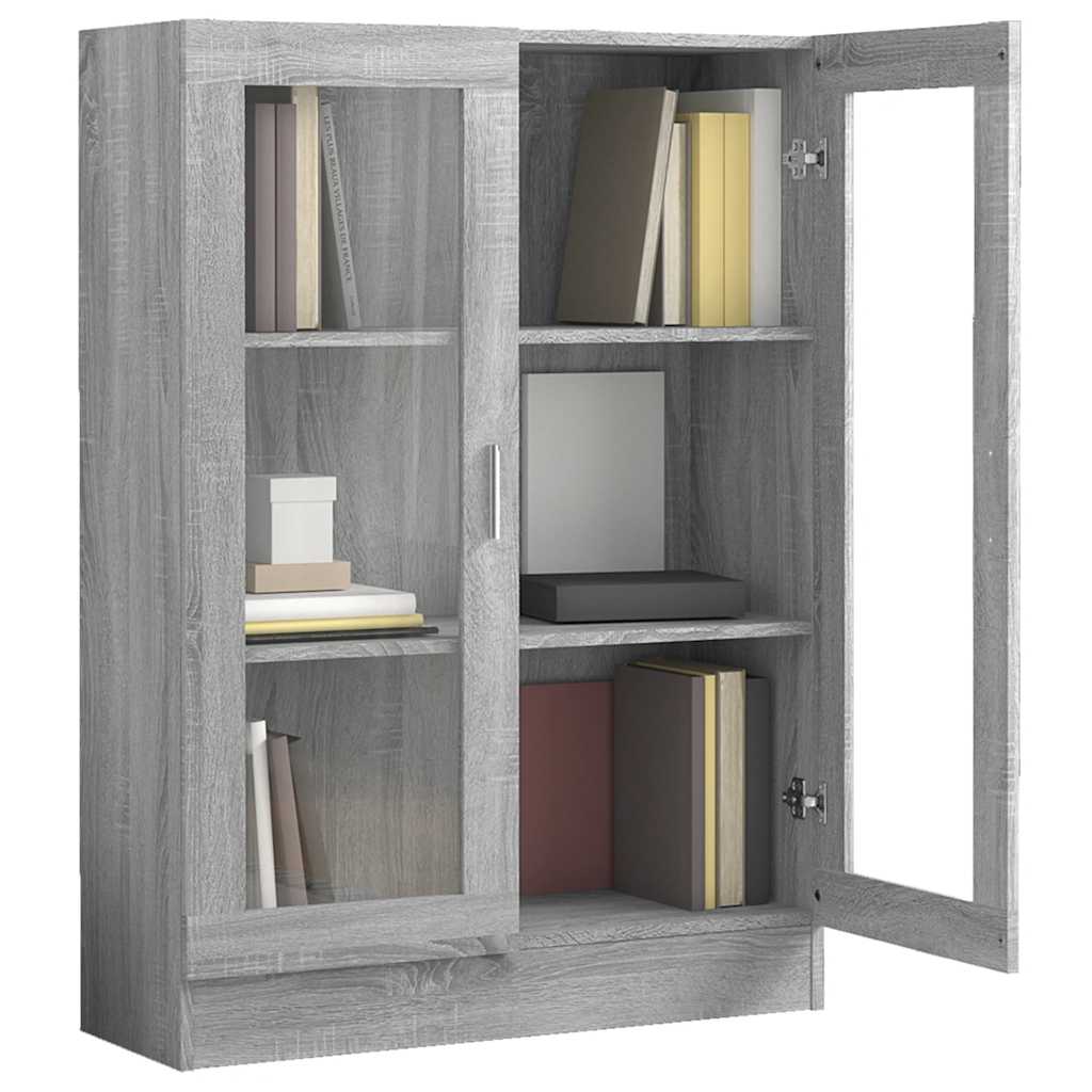 Armoire à vitrine Sonoma gris 82,5x30,5x115cm Bois d'ingénierie - XIOS