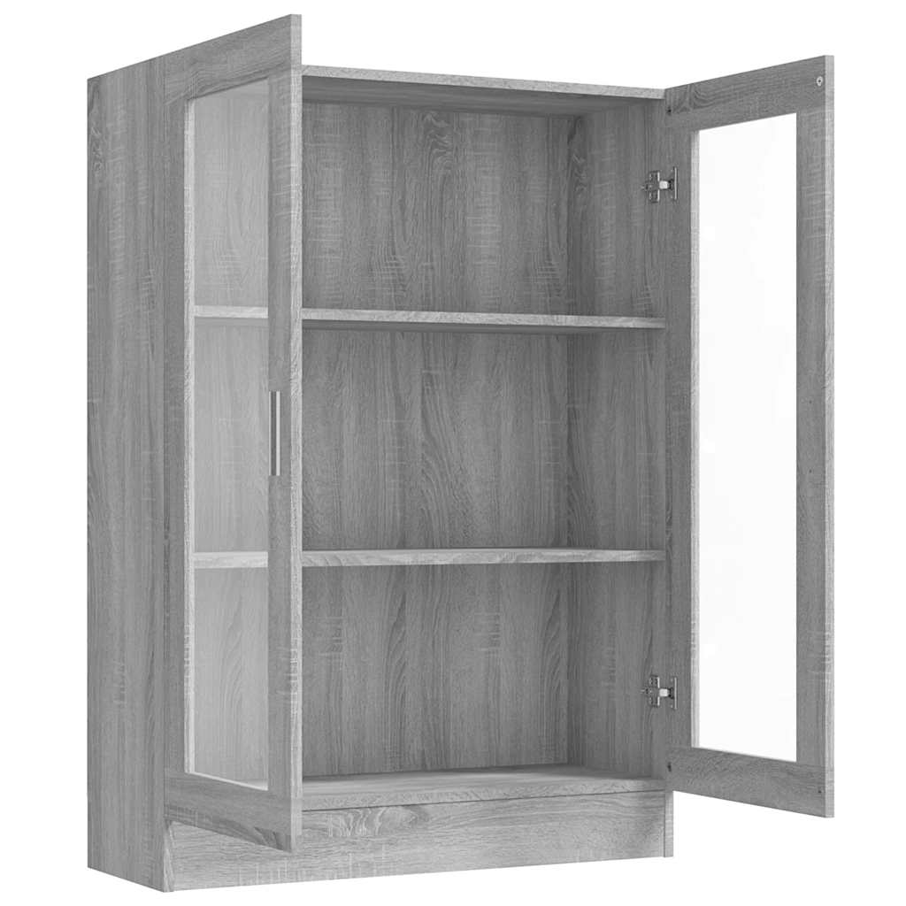 Armoire à vitrine Sonoma gris 82,5x30,5x115cm Bois d'ingénierie - XIOS