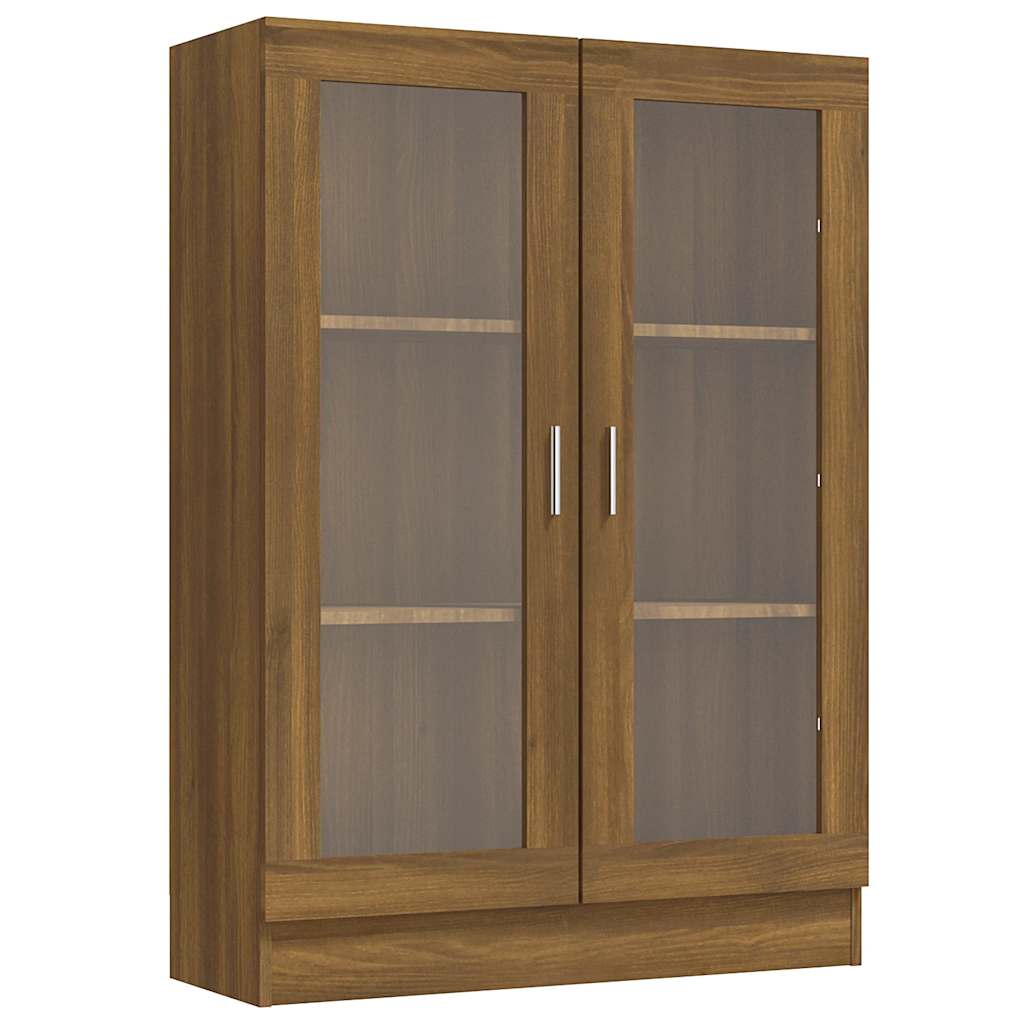 Armoire à vitrine Chêne brun 82,5x30,5x115cm Bois d'ingénierie - XIOS