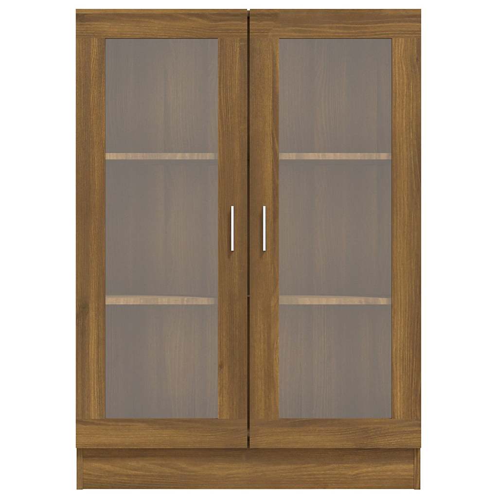 Armoire à vitrine Chêne brun 82,5x30,5x115cm Bois d'ingénierie - XIOS