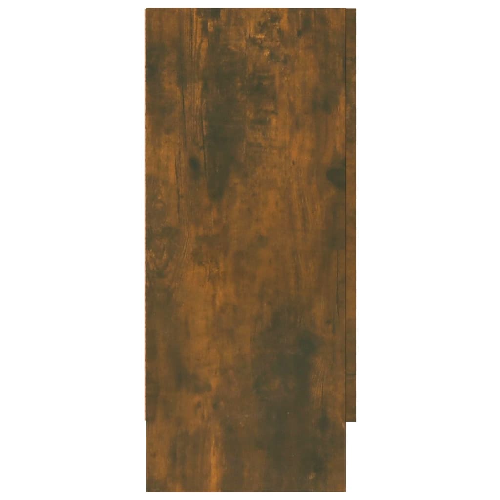 Armoire à vitrine Chêne fumé 120x30,5x70 cm Bois d'ingénierie - XIOS