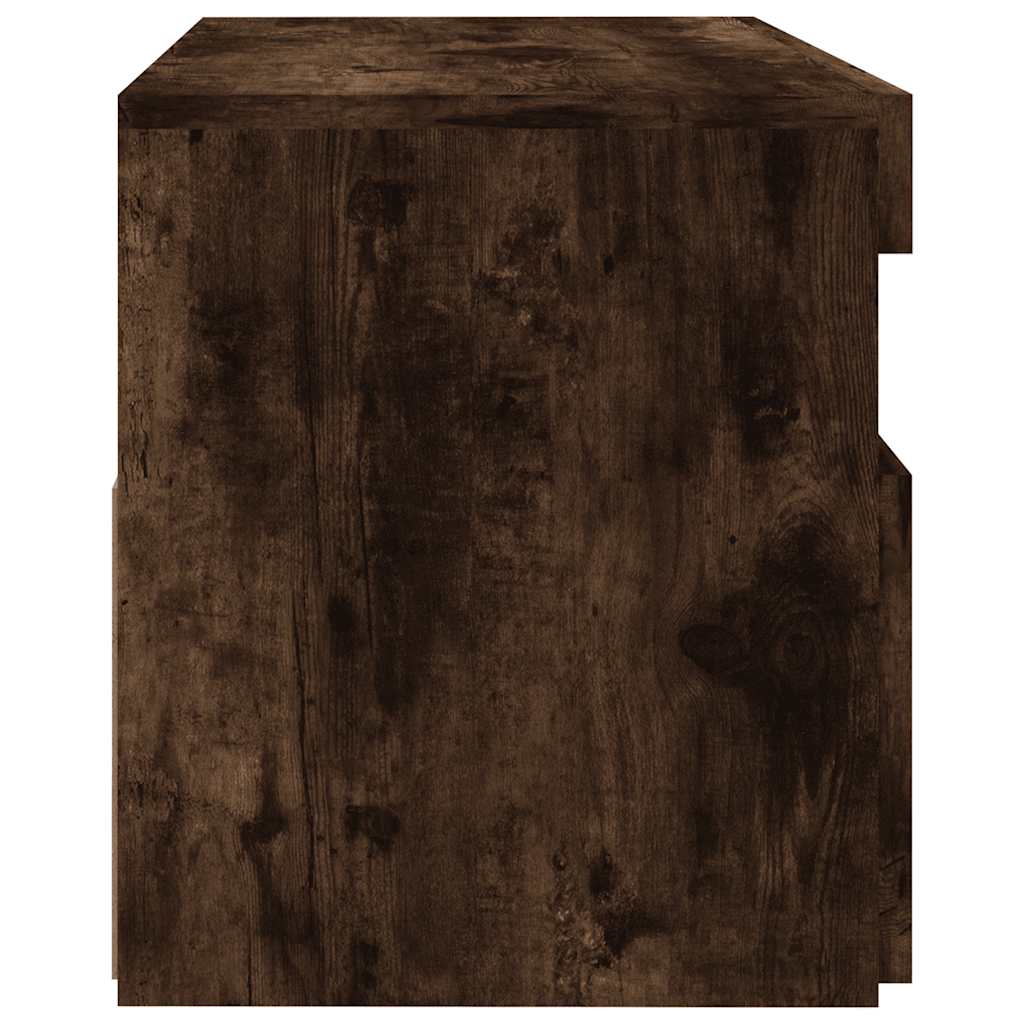 Meuble TV avec lumières LED Chêne fumé 60x35x40 cm - XIOS