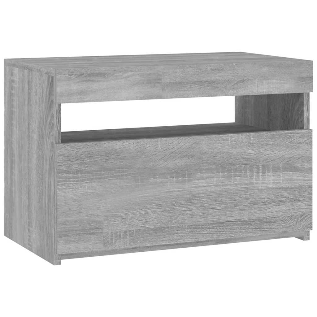Meuble TV avec lumières LED Sonoma gris 60x35x40 cm - XIOS