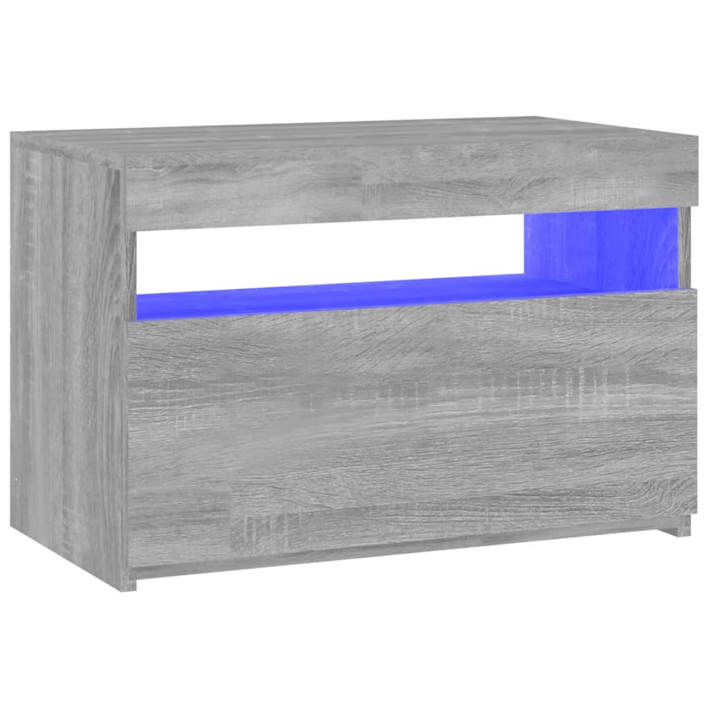 Meuble TV avec lumières LED Sonoma gris 60x35x40 cm - XIOS