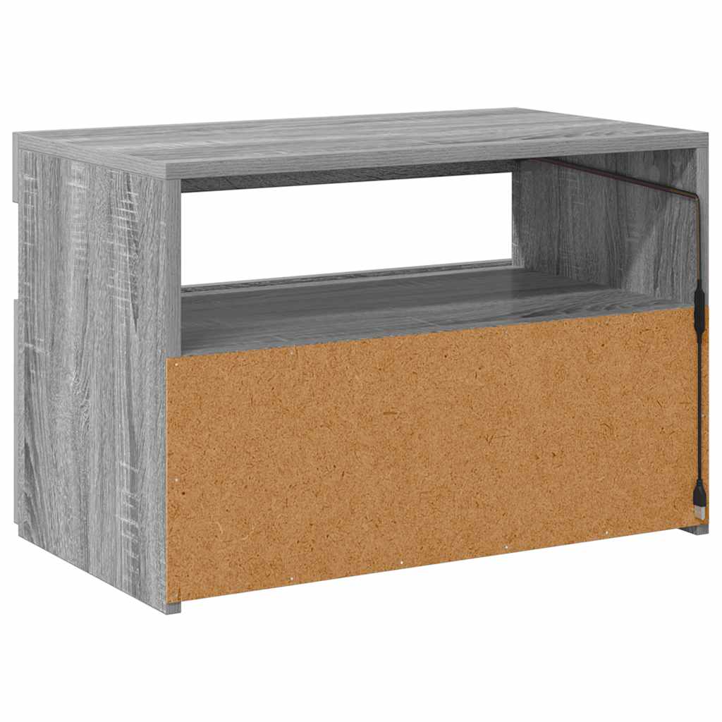 Meuble TV avec lumières LED Sonoma gris 60x35x40 cm - XIOS